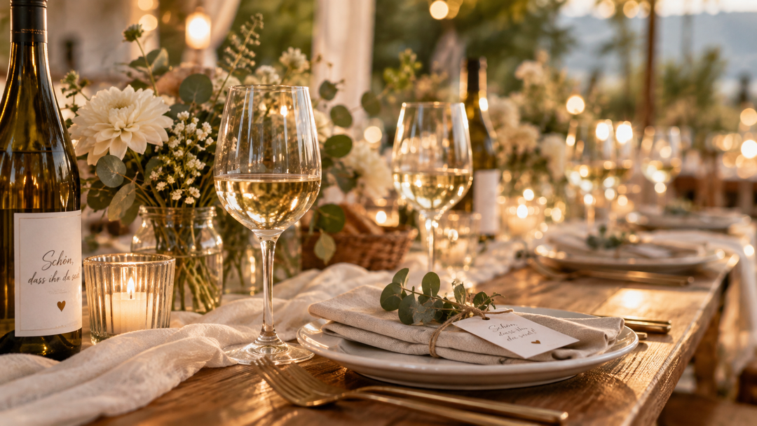 Wein für Hochzeit, Geburtstag & Firmenfeier | Eigenes Etikett
